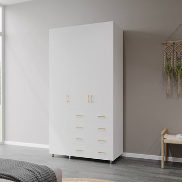 ארון בגדים 3 דלתות 4 מגירות דגם רועי 120X240