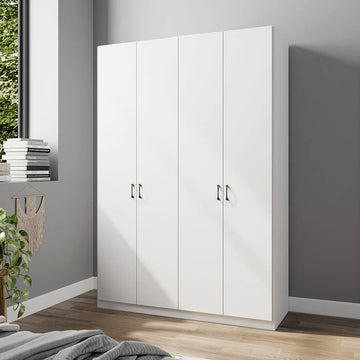 ארון בגדים 4 דלתות גדול דגם אסף 160X240