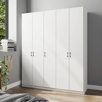 ארון בגדים 5 דלתות גדול דגם אסף 200X240