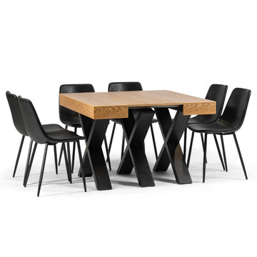 BAREKET SET | פינת אוכל המורכבת מקונסולה נפתחת דגם ברקת כולל 4 כיסאות מעוצבים